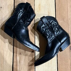 Vintage Nine West Short Blank leather‎ Cowboy boots Size 9M B40